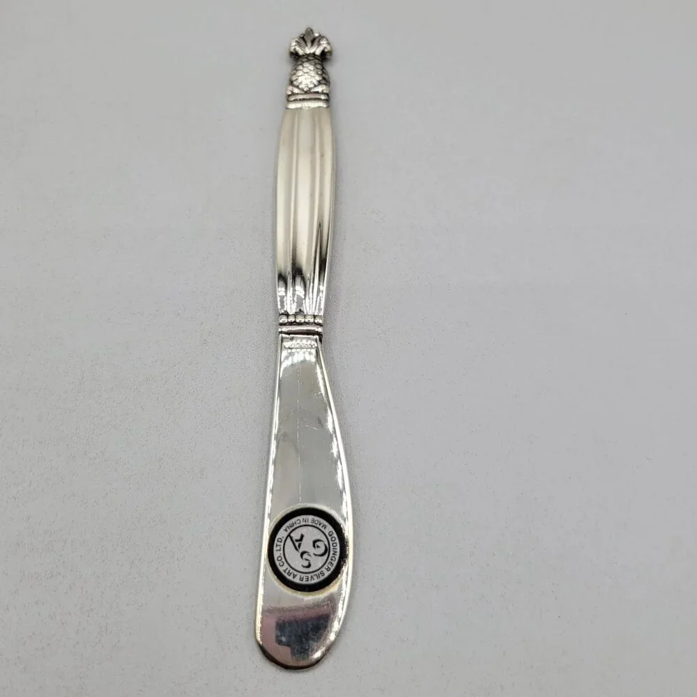 Godinger Silver Plated Pineapple Design Pate Knife Set Of 6